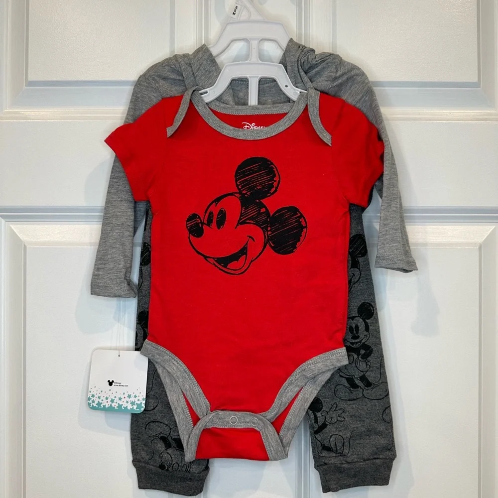 Disney‎ Mickey 3 pcs Set Size 6-9 months NWT